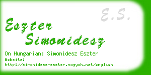 eszter simonidesz business card